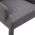 vidaXL Dining Chair with Armrests Dark Grey Fabric - Image 6