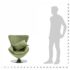vidaXL Swivel Egg Chair with Cushion Light Green Velvet - Image 6