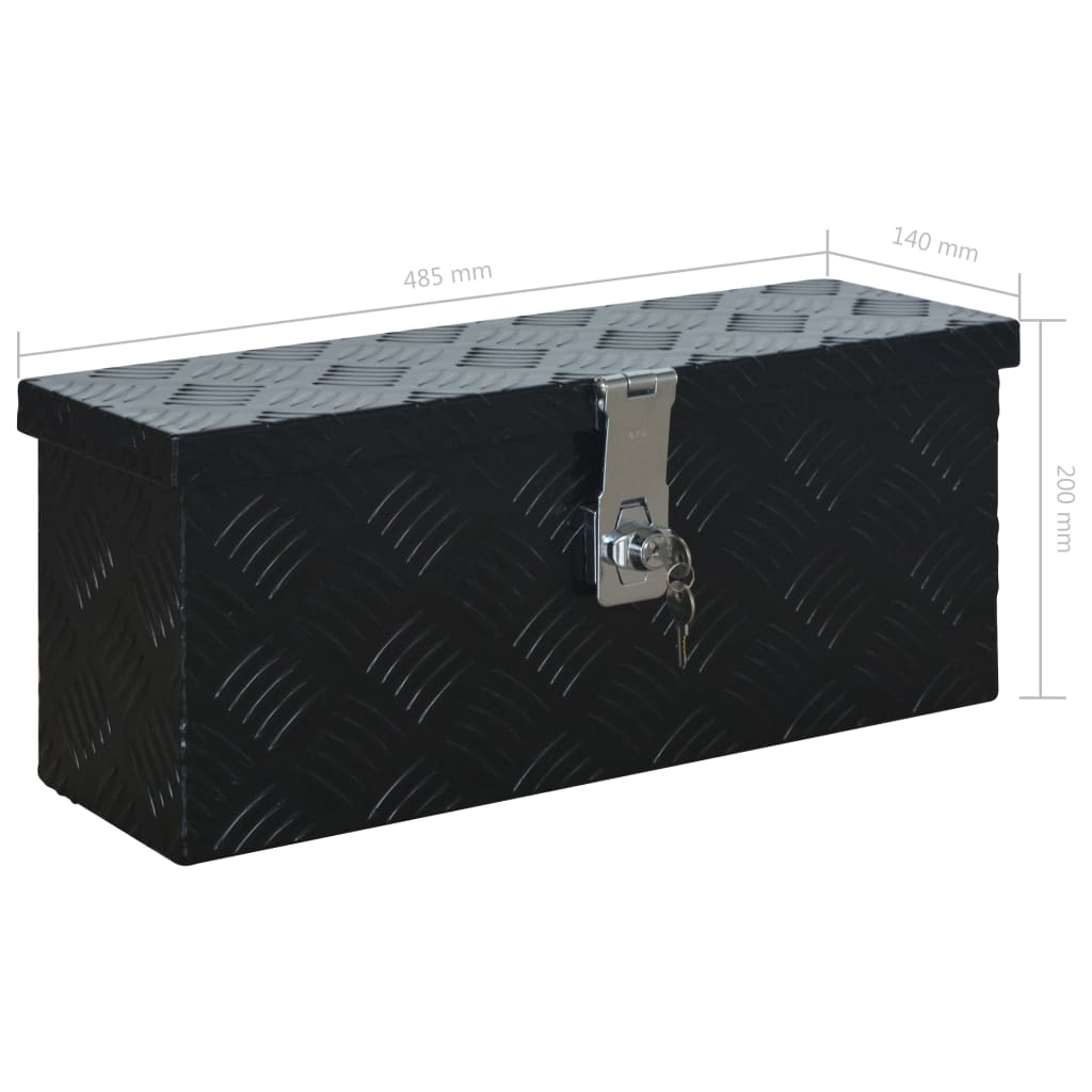 8719883567563_g_en_hd_7 vidaXL Aluminium Box 485x140x200 mm Black - Image 8