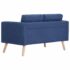 vidaXL 2-Seater Sofa Fabric Blue - Image 4