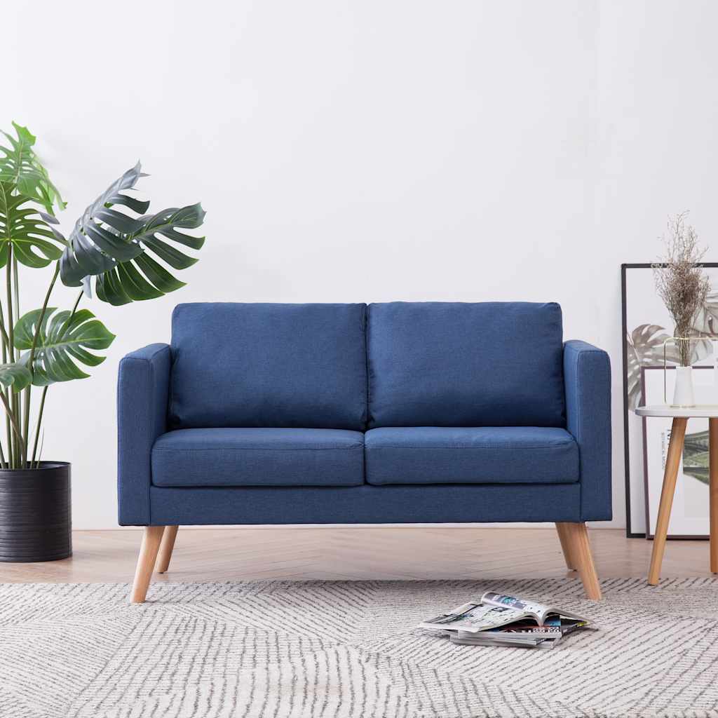 8719883569598_m_en_hd_1 vidaXL 2-Seater Sofa Fabric Blue - Image 1