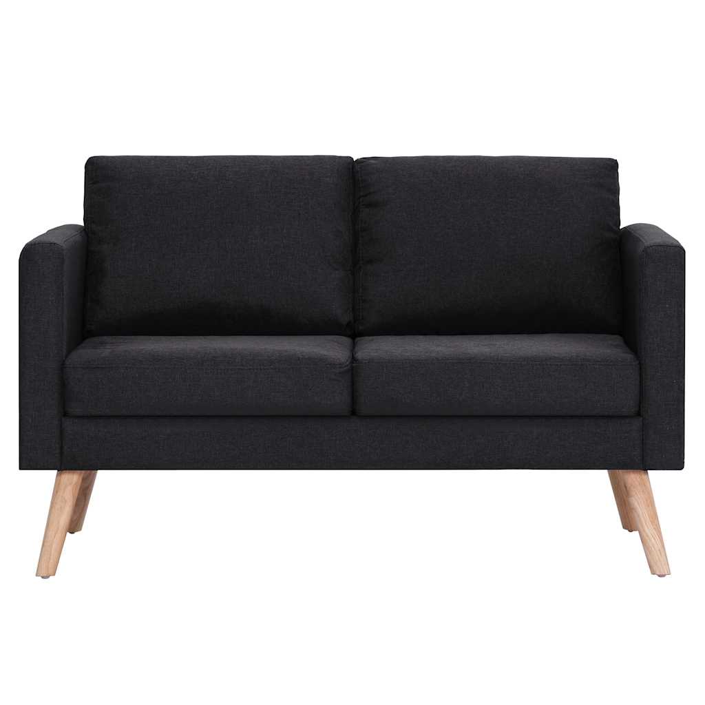 8719883569635_g_en_hd_1 vidaXL 2-Seater Sofa Fabric Black - Image 3