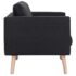 vidaXL 2-Seater Sofa Fabric Black - Image 5