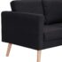 vidaXL 2-Seater Sofa Fabric Black - Image 6