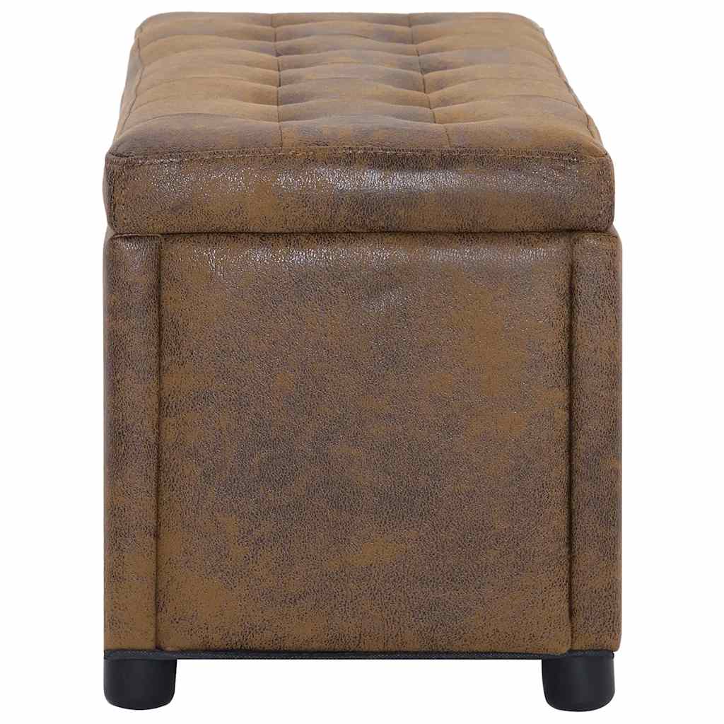 8719883569796_g_en_hd_2 vidaXL Storage Ottoman 87.5 cm Brown Faux Suede Leather - Image 3