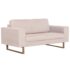 vidaXL 2-Seater Sofa Fabric Cream - Image 2