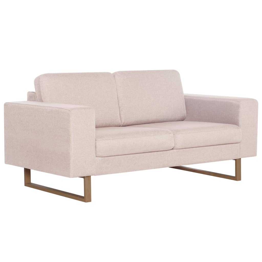 8719883569857_a_en_hd_1 vidaXL 2-Seater Sofa Fabric Cream - Image 2