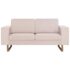 vidaXL 2-Seater Sofa Fabric Cream - Image 3