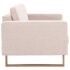 vidaXL 2-Seater Sofa Fabric Cream - Image 5
