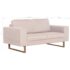 vidaXL 2-Seater Sofa Fabric Cream - Image 8