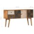 vidaXL Sideboard with Printed Pattern 130x30x70 cm Solid Mango Wood - Image 8