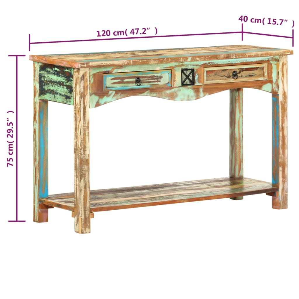 8719883570617_g_en_hd_6 vidaXL Console Table 120x40x75 cm Solid Reclaimed Wood - Image 8