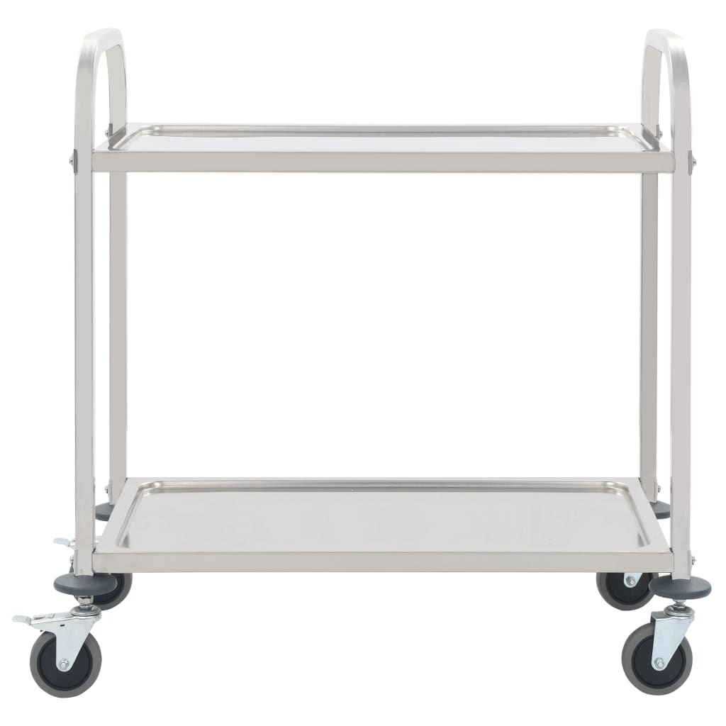 8719883571607_g_en_hd_1 vidaXL 2-Tier Kitchen Trolley 96.5x55x90 cm Stainless Steel - Image 2