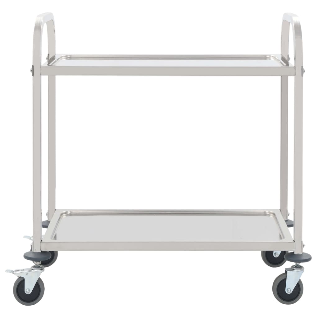 8719883571614_g_en_hd_1 vidaXL 2-Tier Kitchen Trolley 95x45x83.5 cm Stainless Steel - Image 2