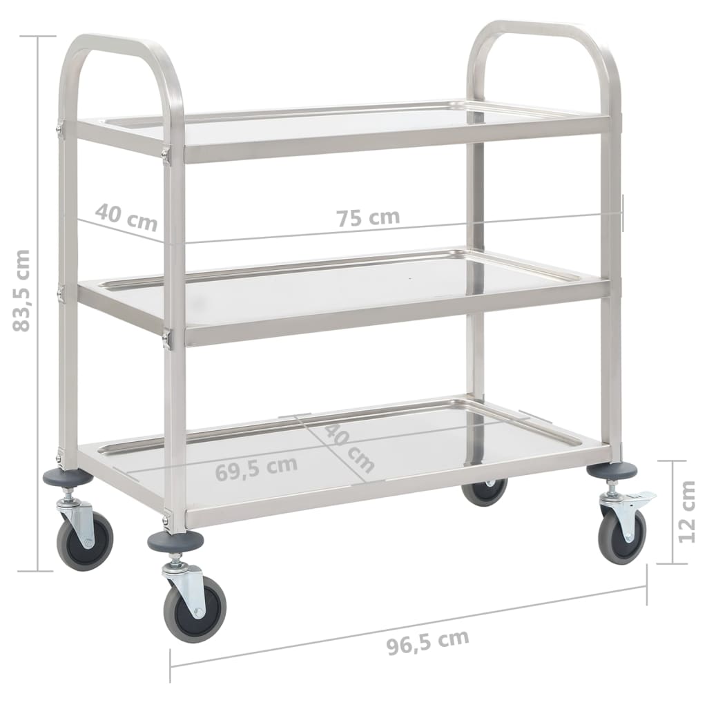 8719883571638_g_en_hd_5 vidaXL 3-Tier Kitchen Trolley 95x45x83.5 cm Stainless Steel - Image 6