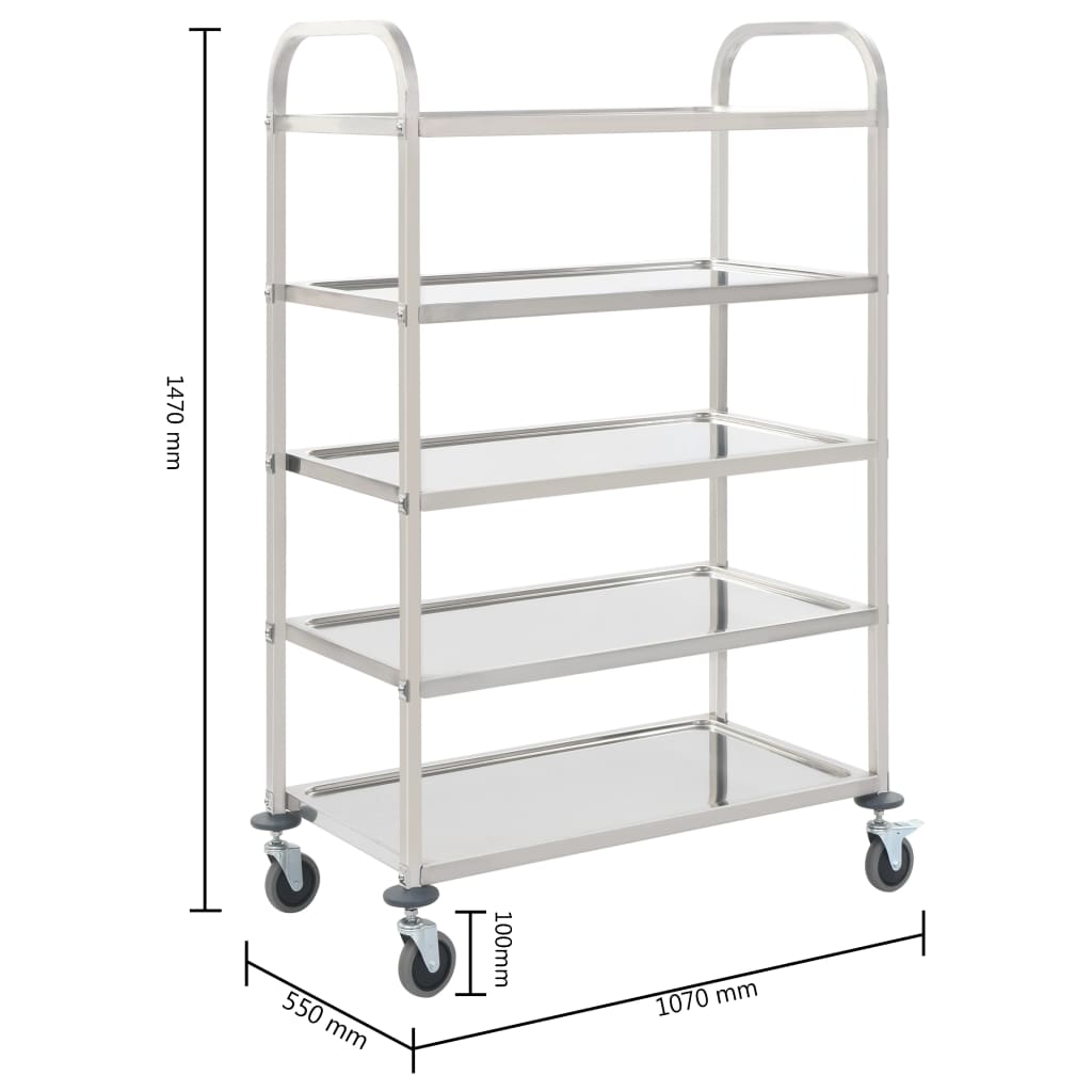 8719883571652_g_en_hd_6 vidaXL 5-Tier Kitchen Trolley 107x55x147 cm Stainless Steel - Image 7