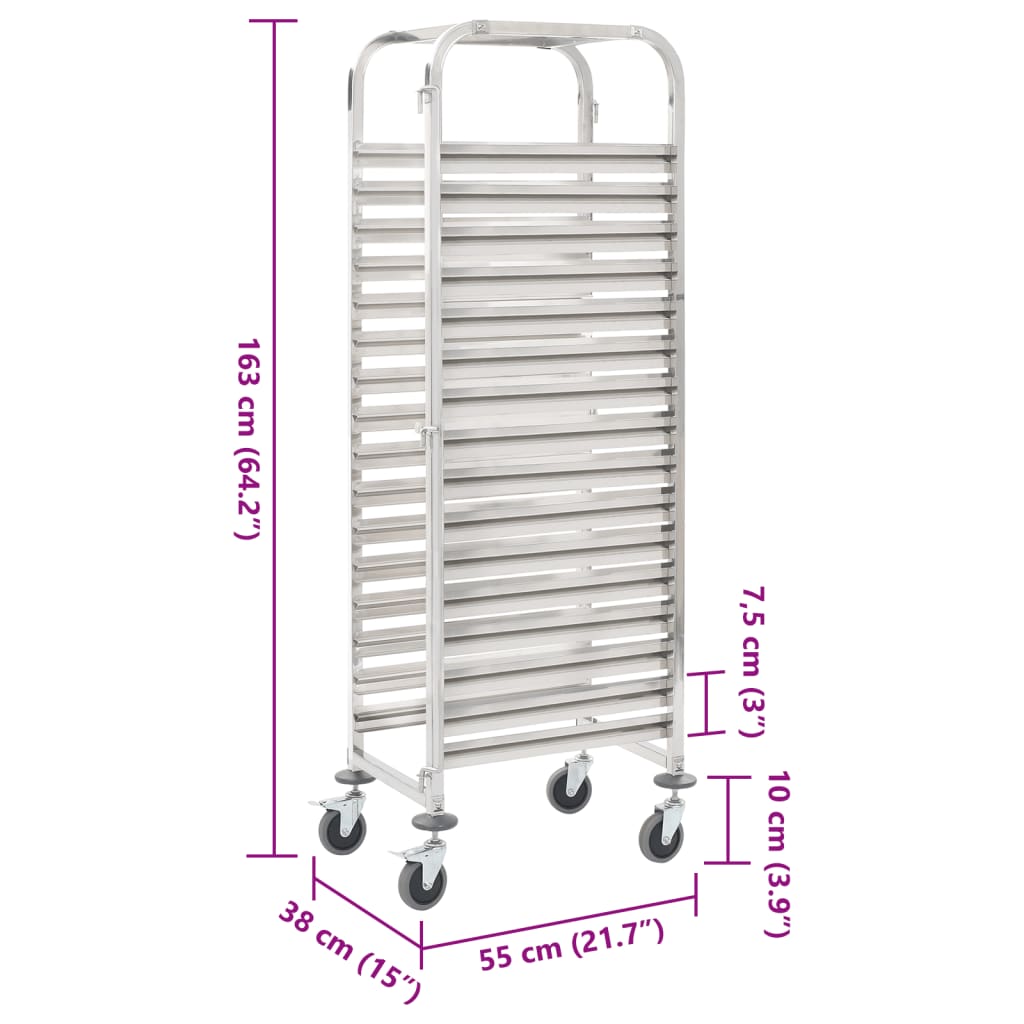8719883571683_g_en_hd_5 vidaXL Kitchen Trolley for 16 Trays 38x55x163 cm Stainless Steel - Image 6
