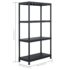 vidaXL Storage Shelf Racks 2 pcs Black 60x30x138 cm Plastic - Image 10
