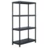 vidaXL Storage Shelf Racks 5 pcs Black 60x30x138 cm Plastic - Image 2