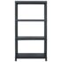 vidaXL Storage Shelf Racks 5 pcs Black 60x30x138 cm Plastic - Image 4