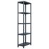 vidaXL Storage Shelf Racks 2 pcs Black 125 kg 60x30x180 cm Plastic - Image 2