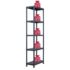 vidaXL Storage Shelf Racks 2 pcs Black 125 kg 60x30x180 cm Plastic - Image 9