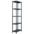vidaXL Storage Shelf Racks 5 pcs Black 125 kg 60x30x180 cm Plastic - Image 2