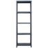 vidaXL Storage Shelf Racks 5 pcs Black 125 kg 60x30x180 cm Plastic - Image 4