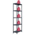 vidaXL Storage Shelf Racks 5 pcs Black 125 kg 60x30x180 cm Plastic - Image 9