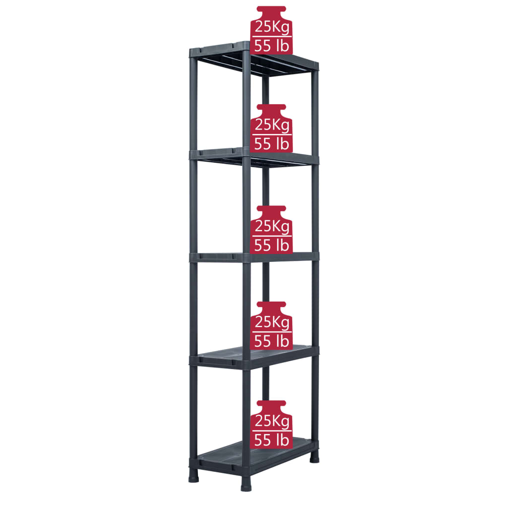 8719883572642_g_en_hd_7 vidaXL Storage Shelf Racks 5 pcs Black 125 kg 60x30x180 cm Plastic - Image 9
