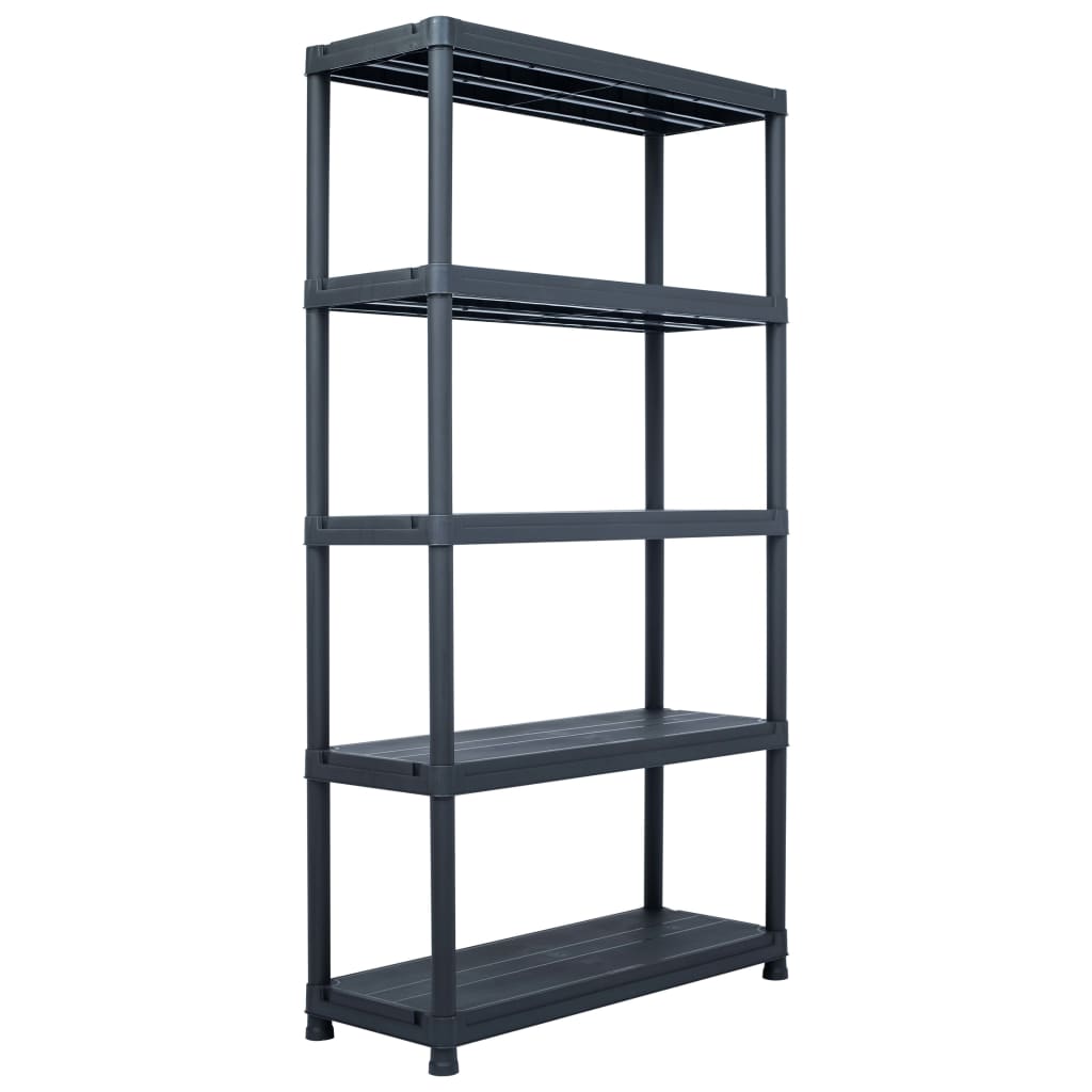 8719883572666_g_en_hd_1 vidaXL Storage Shelf Racks 2 pcs Black 250 kg 80x40x180 cm Plastic - Image 2