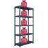 vidaXL Storage Shelf Racks 2 pcs Black 250 kg 80x40x180 cm Plastic - Image 9
