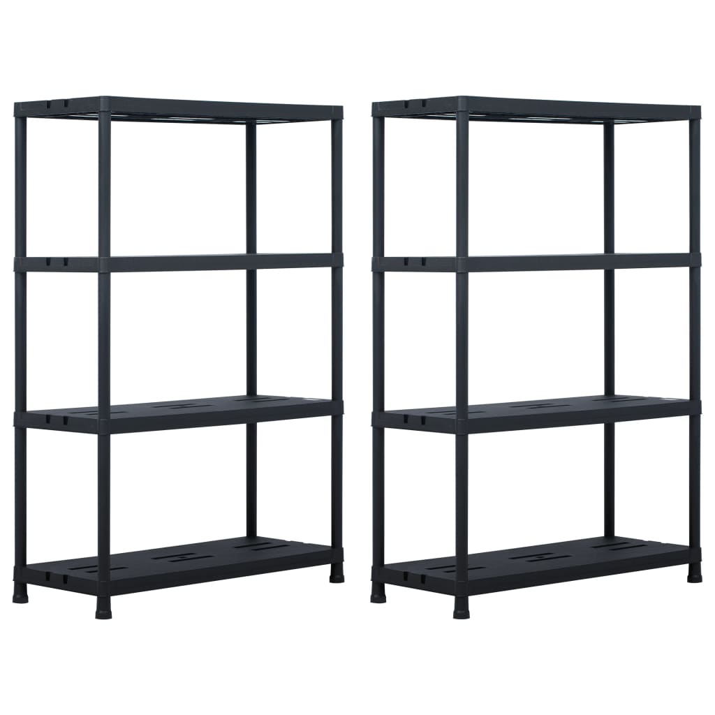 8719883572680_a_en_hd_1 vidaXL Storage Shelf Racks 2 pcs Black 220 kg 90x40x138 cm Plastic - Image 1