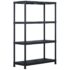 vidaXL Storage Shelf Racks 2 pcs Black 220 kg 90x40x138 cm Plastic - Image 2