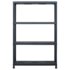 vidaXL Storage Shelf Racks 2 pcs Black 220 kg 90x40x138 cm Plastic - Image 4