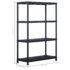 vidaXL Storage Shelf Racks 2 pcs Black 220 kg 90x40x138 cm Plastic - Image 9