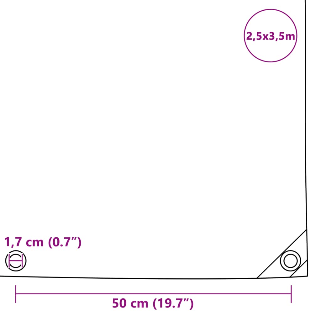8719883572734_g_en_hd_5 vidaXL Tarpaulin 650 g/m² 2.5x3.5 m Grey - Image 6