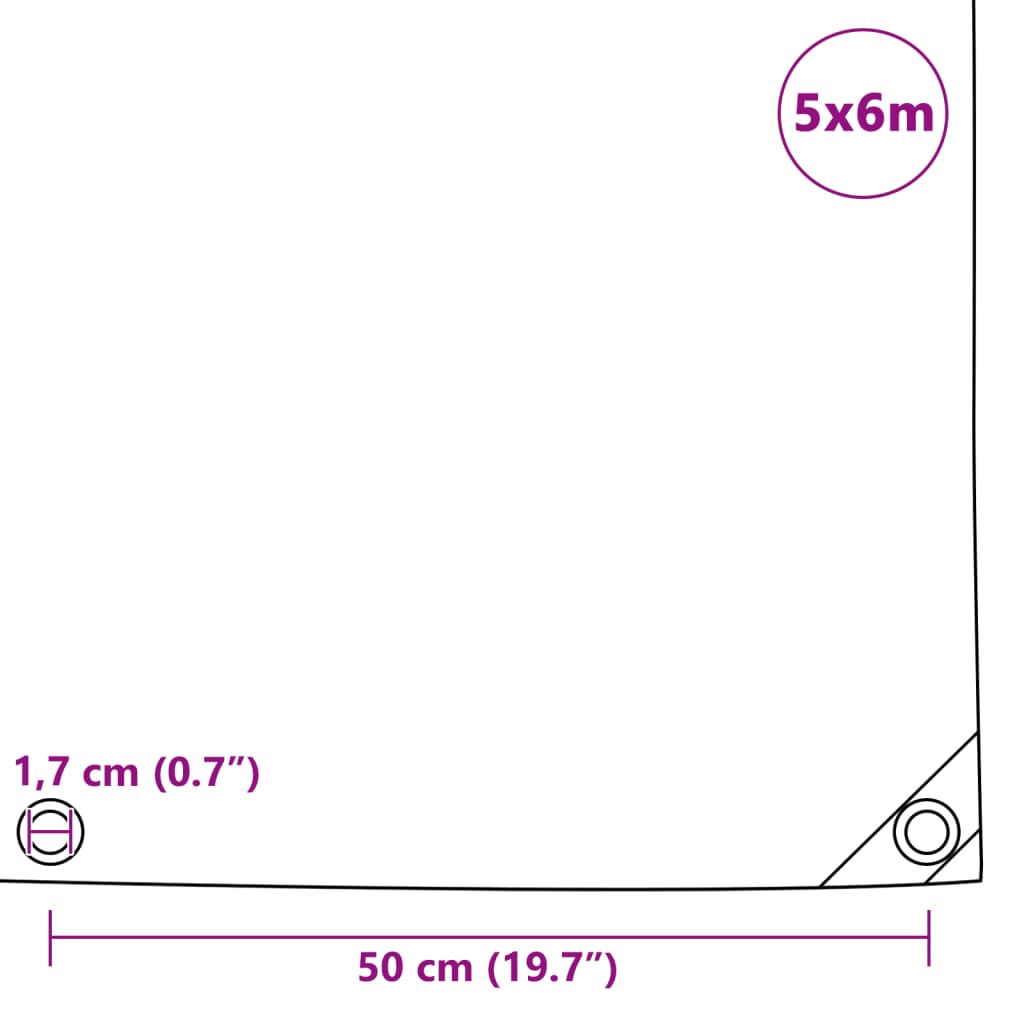 8719883572758_g_en_hd_5 vidaXL Tarpaulin 650 g/m² 5x6 m Grey - Image 6