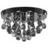 vidaXL Ceiling Lamp with Smoky Beads Black Round G9 - Image 2