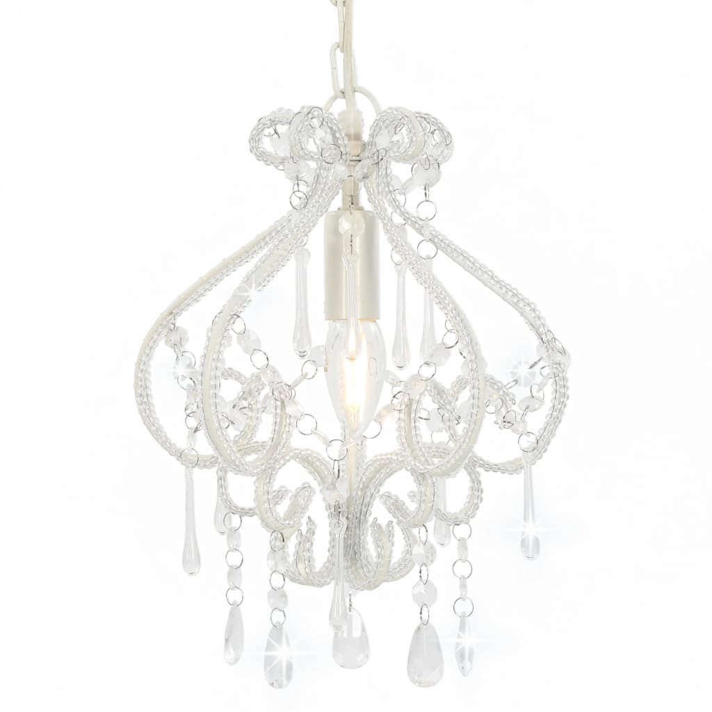 8719883573168_a_en_hd_1 vidaXL Ceiling Lamp with Beads White Round E14 - Image 1