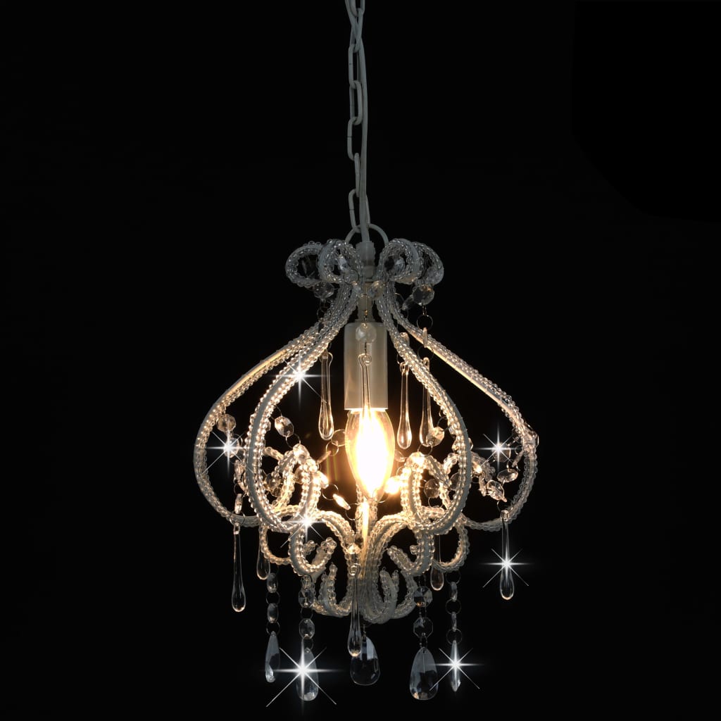 8719883573168_g_en_hd_3 vidaXL Ceiling Lamp with Beads White Round E14 - Image 4