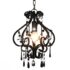 vidaXL Ceiling Lamp with Beads Black Round E14