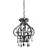 vidaXL Ceiling Lamp with Beads Black Round E14 - Image 2