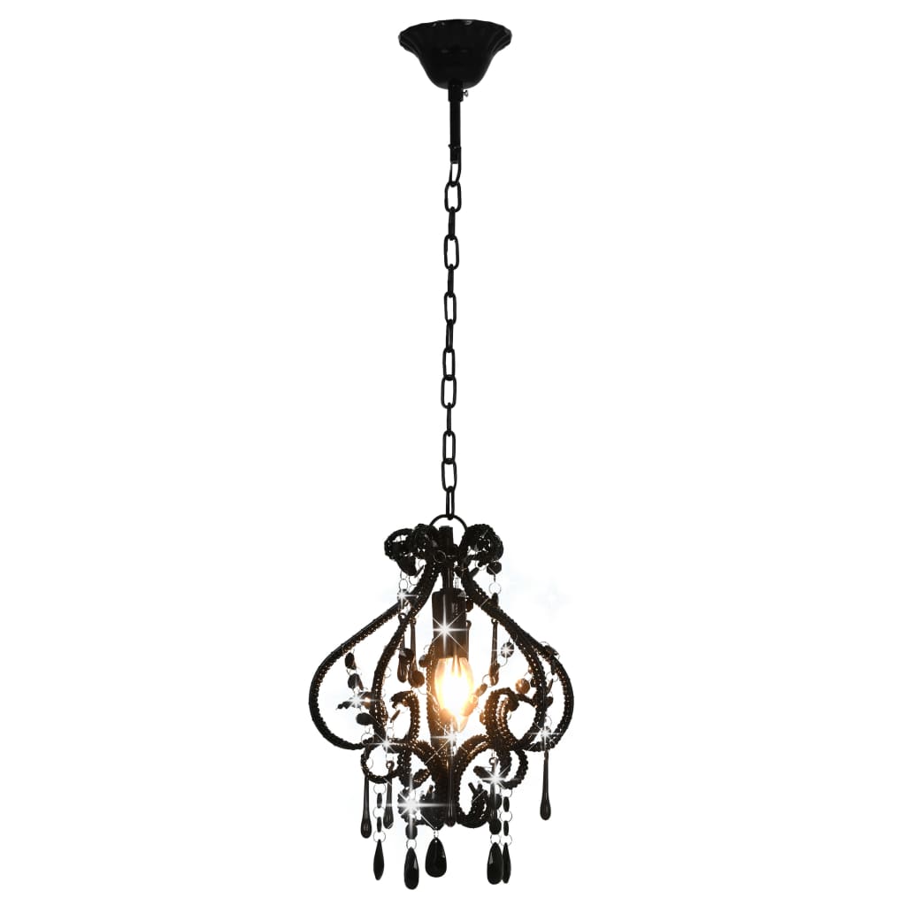 8719883573175_g_en_hd_2 vidaXL Ceiling Lamp with Beads Black Round E14 - Image 3