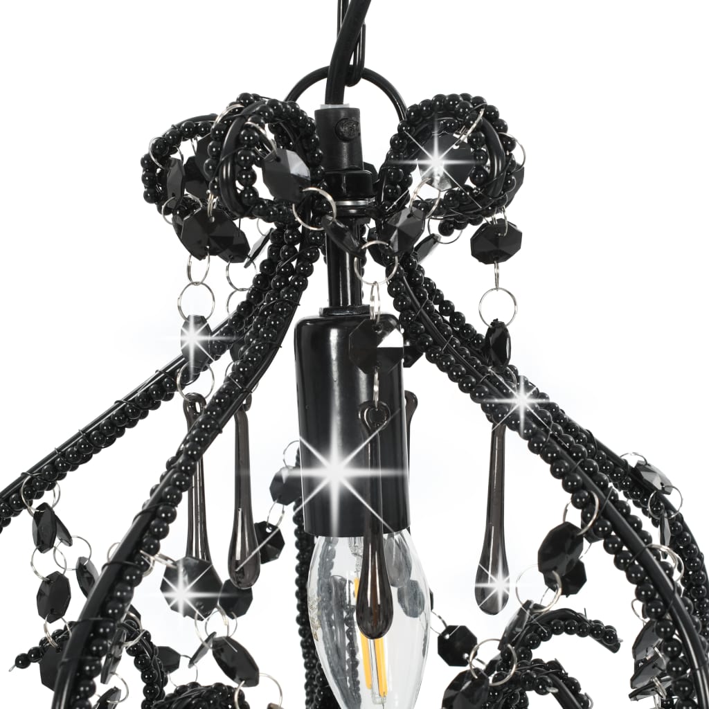 8719883573175_g_en_hd_4 vidaXL Ceiling Lamp with Beads Black Round E14 - Image 5