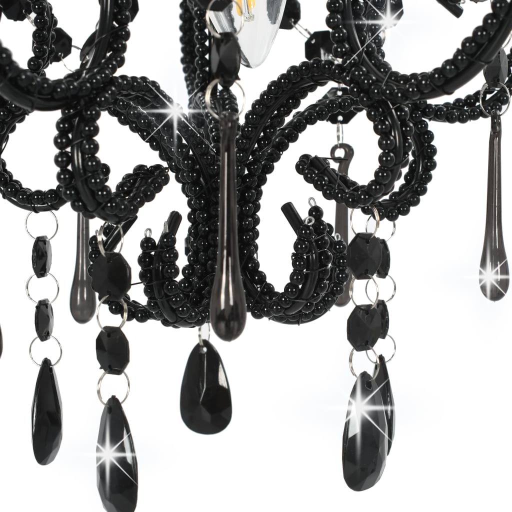 8719883573175_g_en_hd_5 vidaXL Ceiling Lamp with Beads Black Round E14 - Image 6