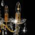 vidaXL Chandelier with Crystal Beads Golden Round 5 x E14 - Image 5