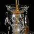 vidaXL Chandelier with Crystal Beads Golden Round 5 x E14 - Image 7
