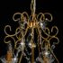 vidaXL Chandelier with Crystal Beads Golden Round 6 x E14 - Image 5