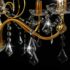 vidaXL Chandelier with Crystal Beads Golden Round 6 x E14 - Image 7